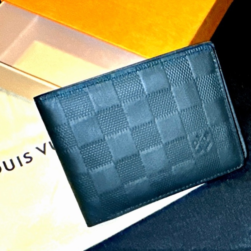 Louis Vuitton Portefeuille Multiple Bifold Wallet /Black/ Damier Infini Leather